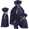 Vliesbeutel aus Polypropylen, Kollektion &#8222;Navy Blue Tricolor Ribbon&#8220; : Ladentaschen einkaufstaschen modetaschen