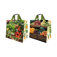 Gewebte Polypropylen-Einkaufstaschen &#8222;Obst-Gemse&#8220; 30L : Ladentaschen einkaufstaschen modetaschen